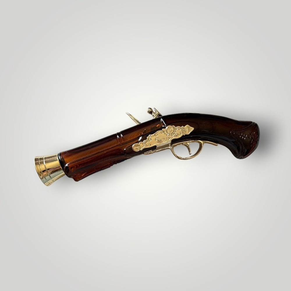 Vintage Avon Blunderbuss 1780 Everest After Shave Amber Glass Pistol Decanter
